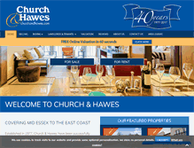 Tablet Screenshot of churchandhawes.com